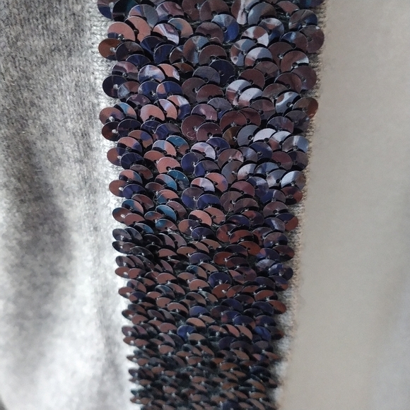 Pink Tartan Cashmere Blend Grey Sequins Trim Cardigan XS - Picture 7 of 14